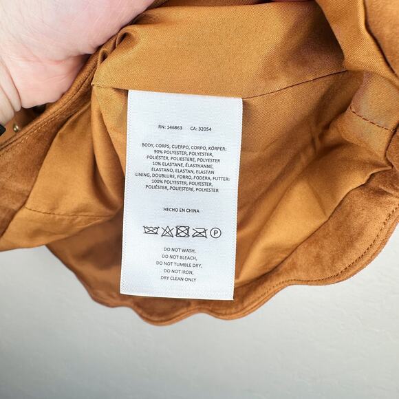 NWT Anthropologie Mare Mare Faux Suede Rivet Trim Studded Mini Skirt Small - Picture 7 of 13